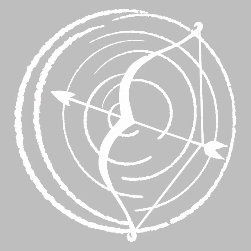 Arc et flèche blanc