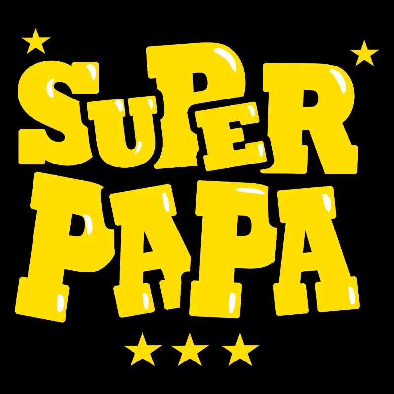 superpapa super papa lettrage brodé