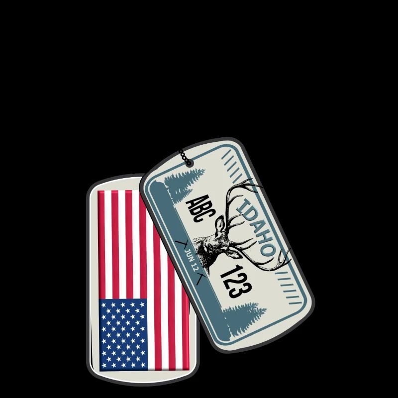 Plaque d’identité IDAHO USA drapeau