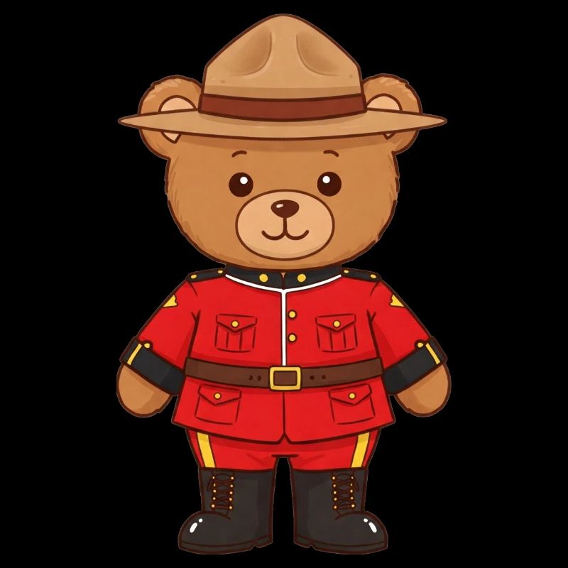 Teddy Bear Canadian Policeman Mountie