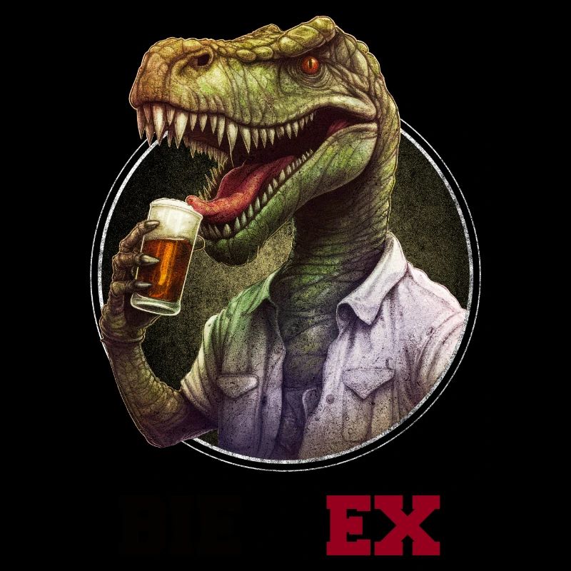 Bier trinkender Dinosaurier Party Design