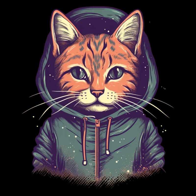 Chat mignon et cool avec de la poudre