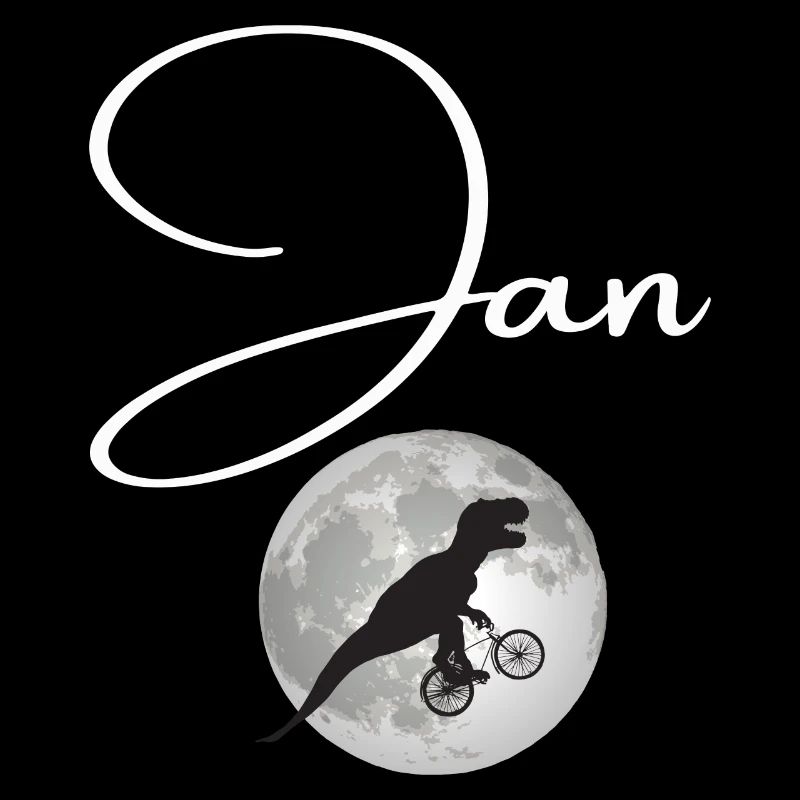 JAN - Beautiful boy name with dinosaur
