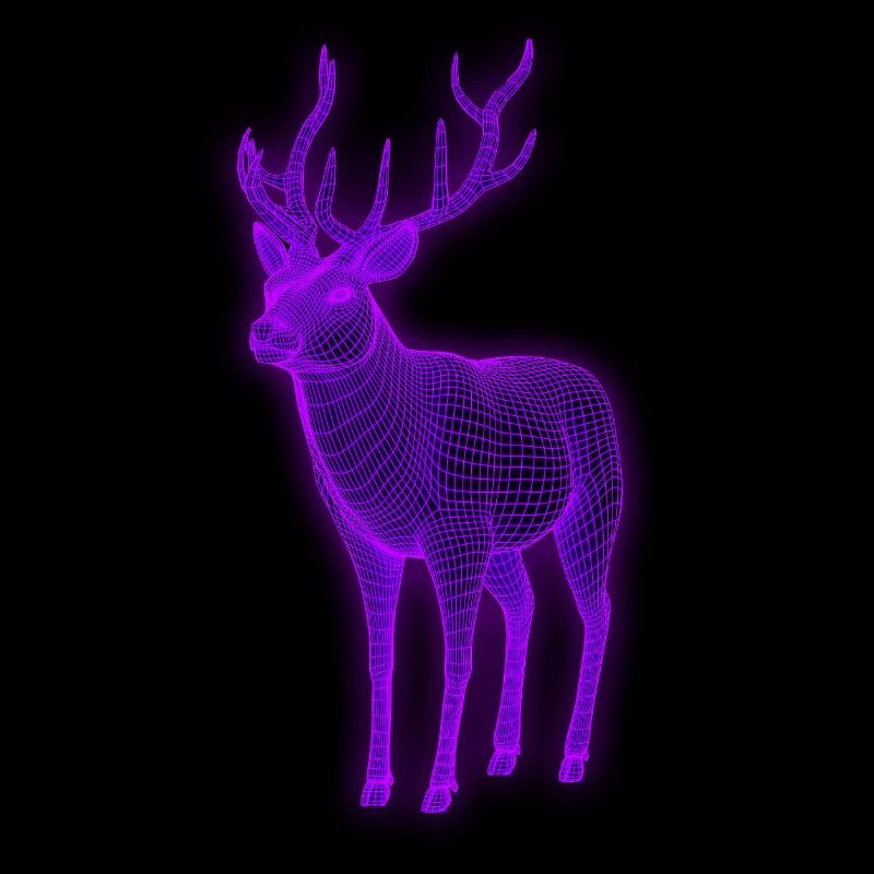 Hunter 3d Effect Deer Ultraviolet