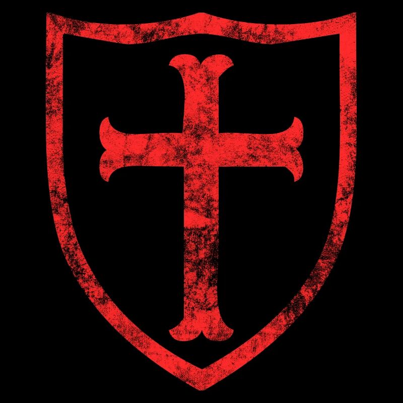 Tempelritter Kreuz Schild Templer Geschenk Deus