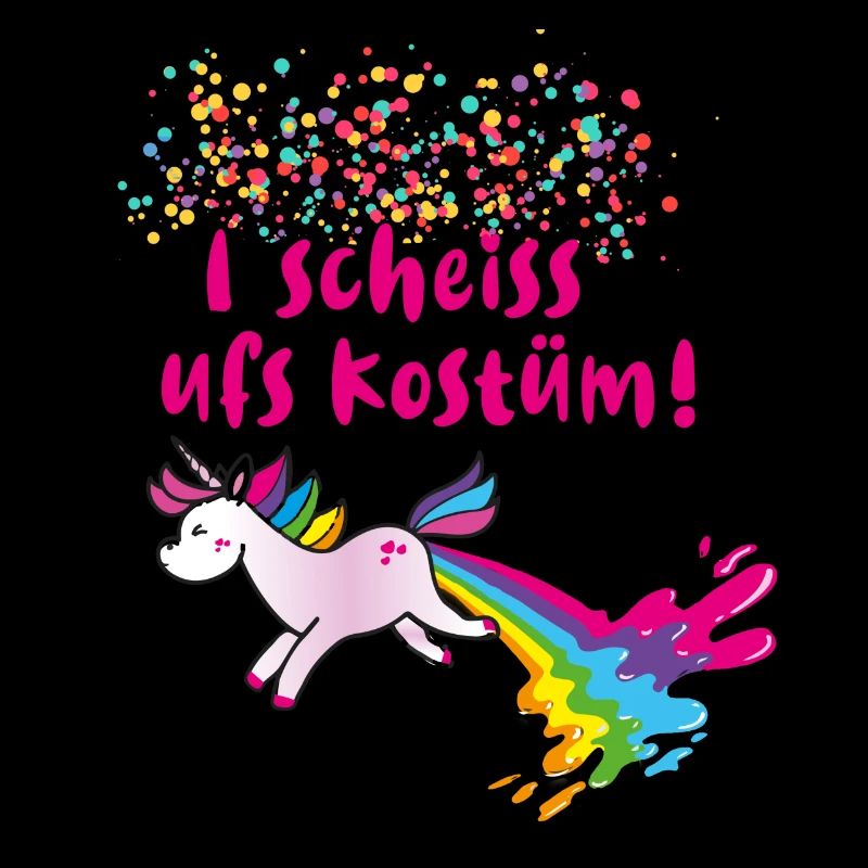 einhorn, scheissen,kostüm,karneval,konfetti
