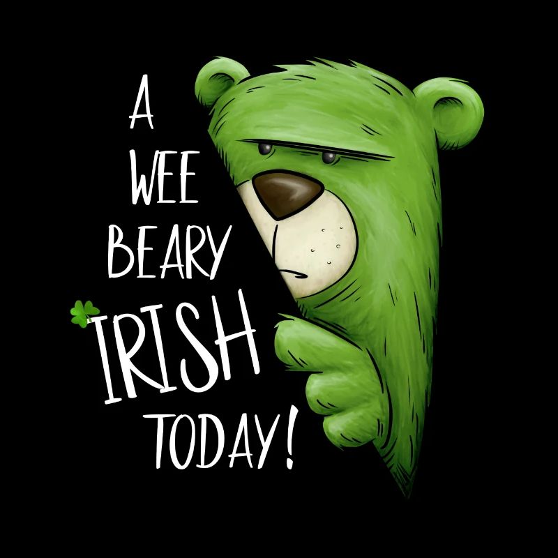 A Wee Beary Irish Today Green Bear St Pattys Day