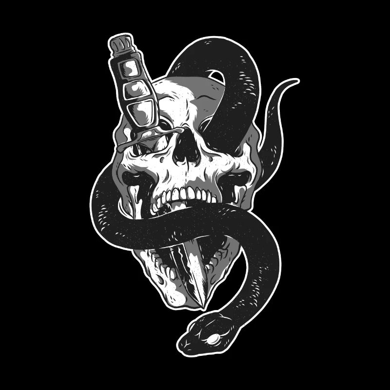 Crâne et serpent