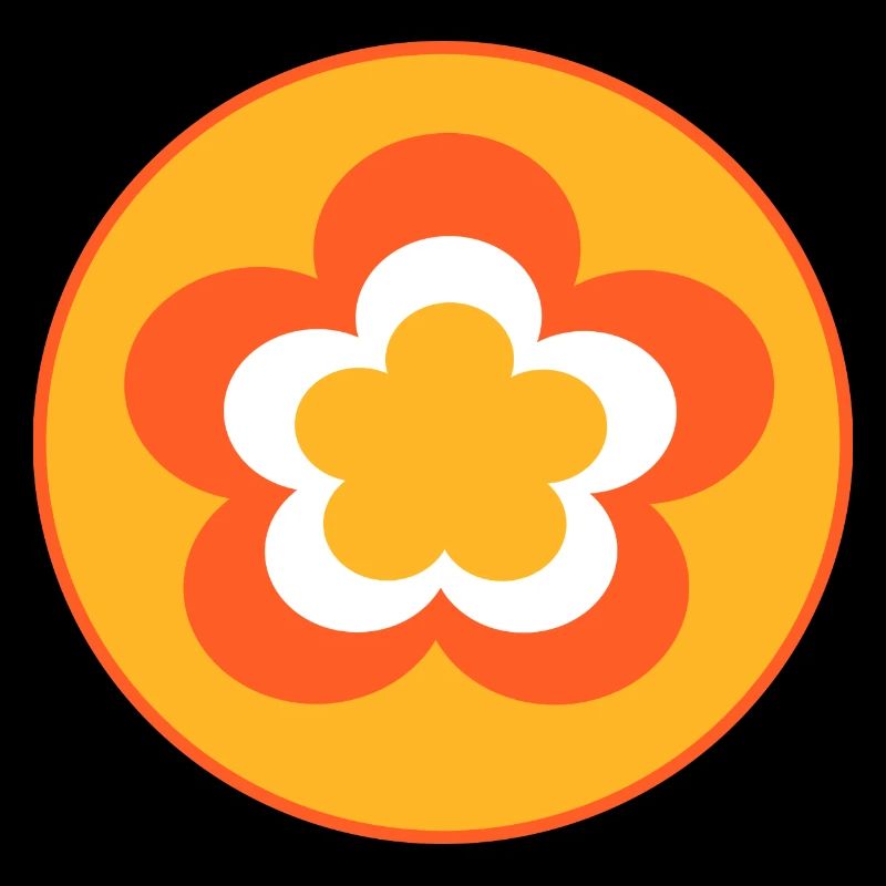 70er Jahre Blume Muster