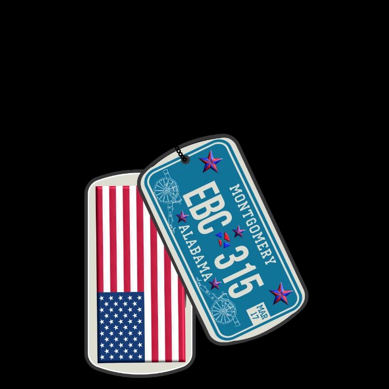 Plaque d’identité drapeau de l’ALABAMA