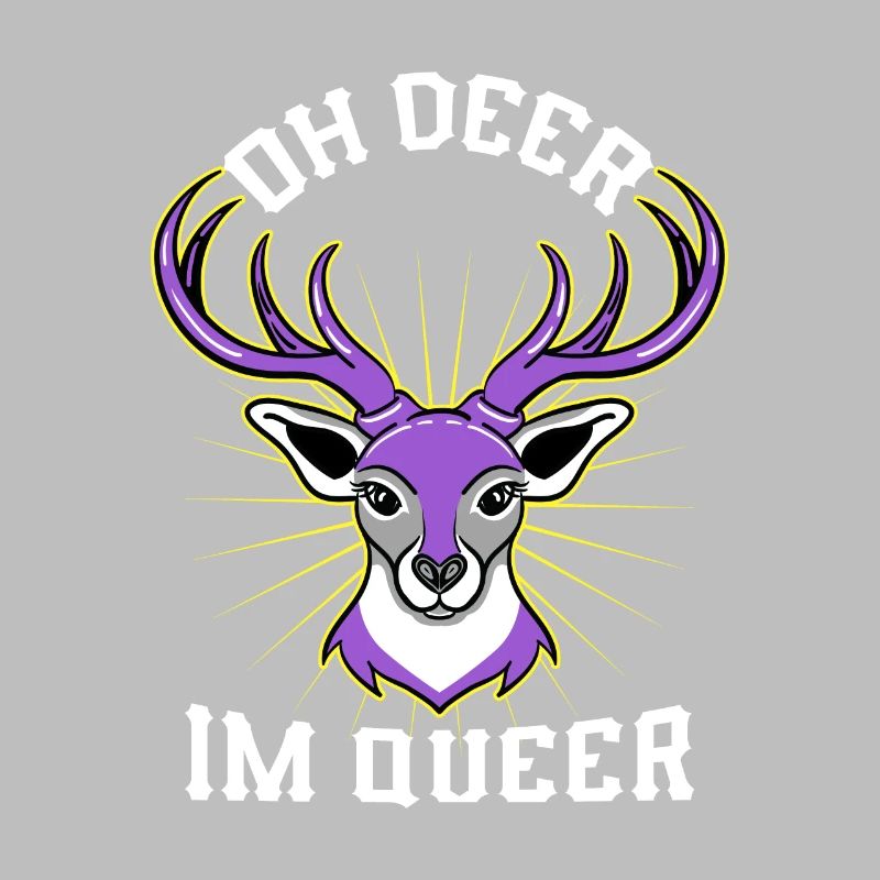 Oh Deer Im Queer Nonbinary Pride