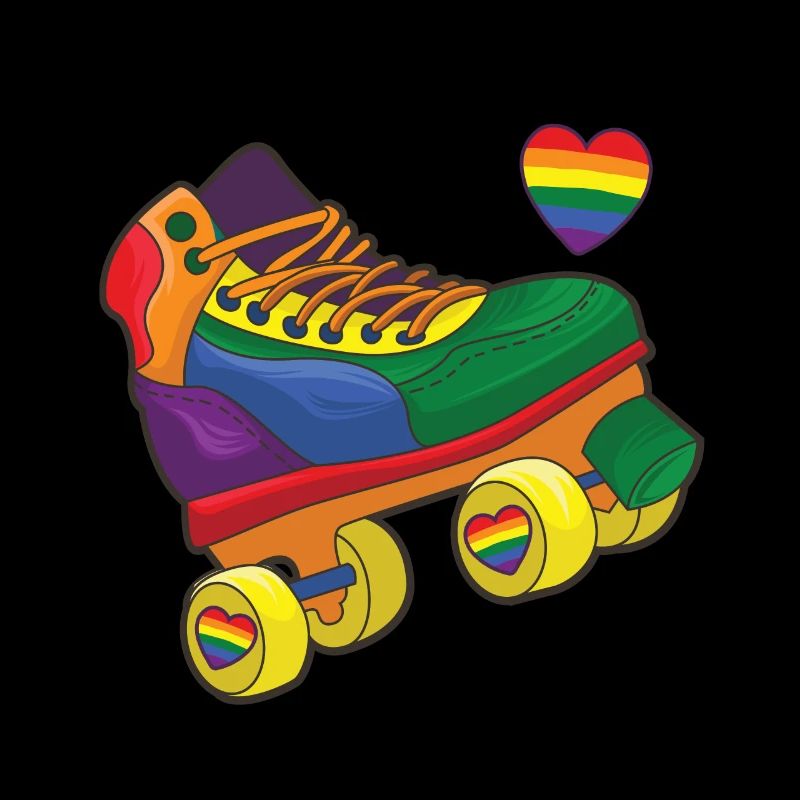 Rainbow Roller Skates MOIS DE LA GAY PRIDE LGBT