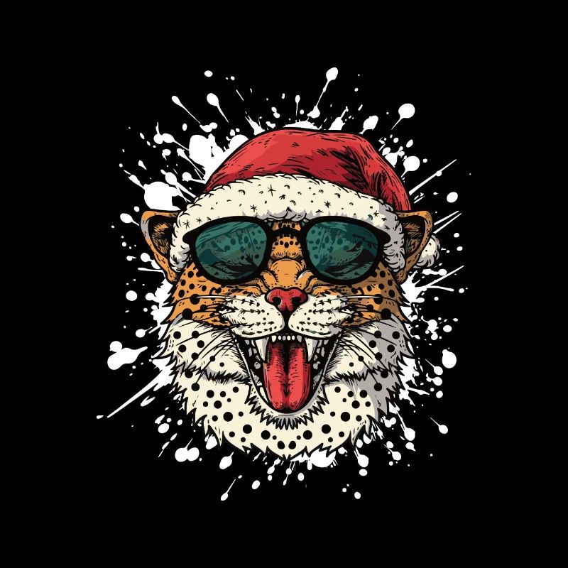 Leopard Weihnachten Lustig