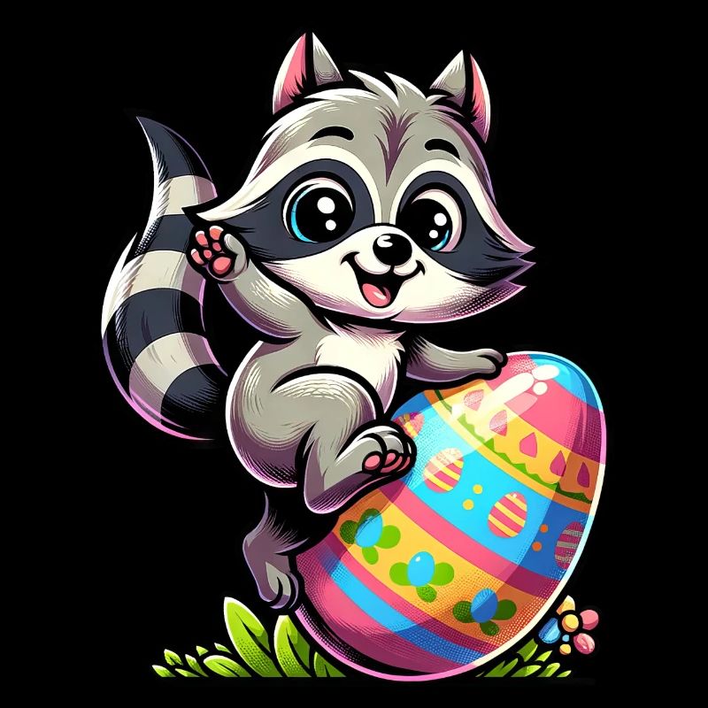 Easter Raccoon Easter Egg