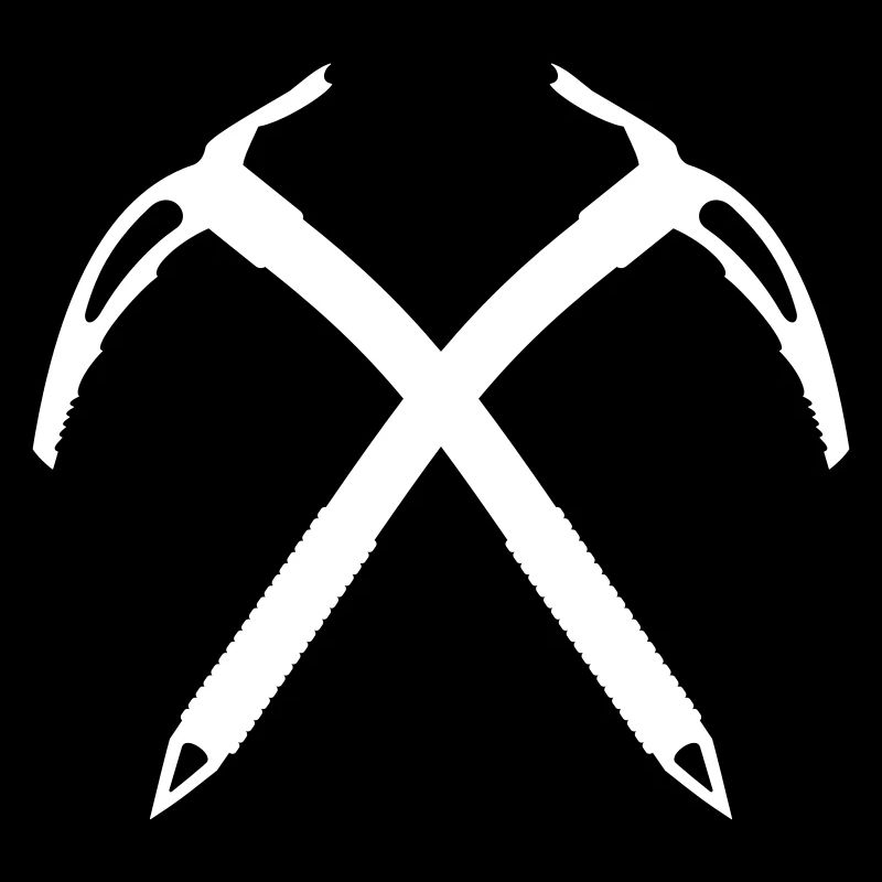 Crossed ice axes