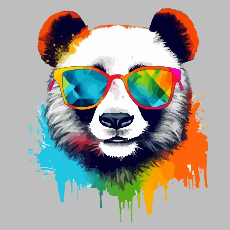 Cooli der Panda mit Brille