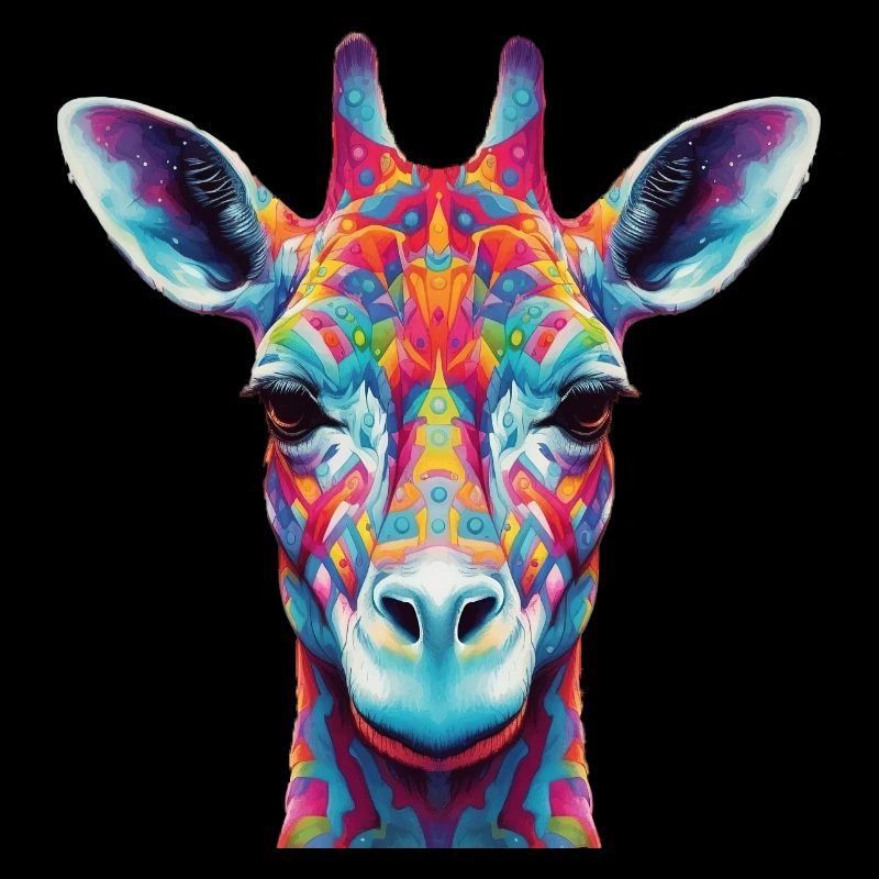 Psychedelic giraffe