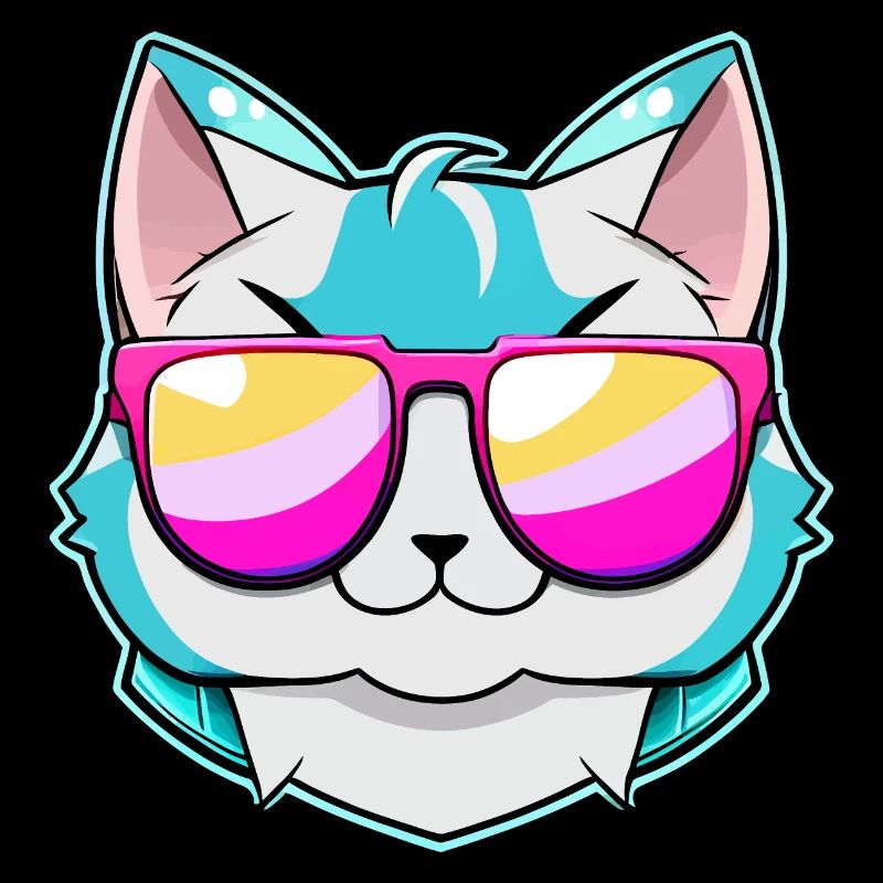 Chat cool avec des lunettes de soleil