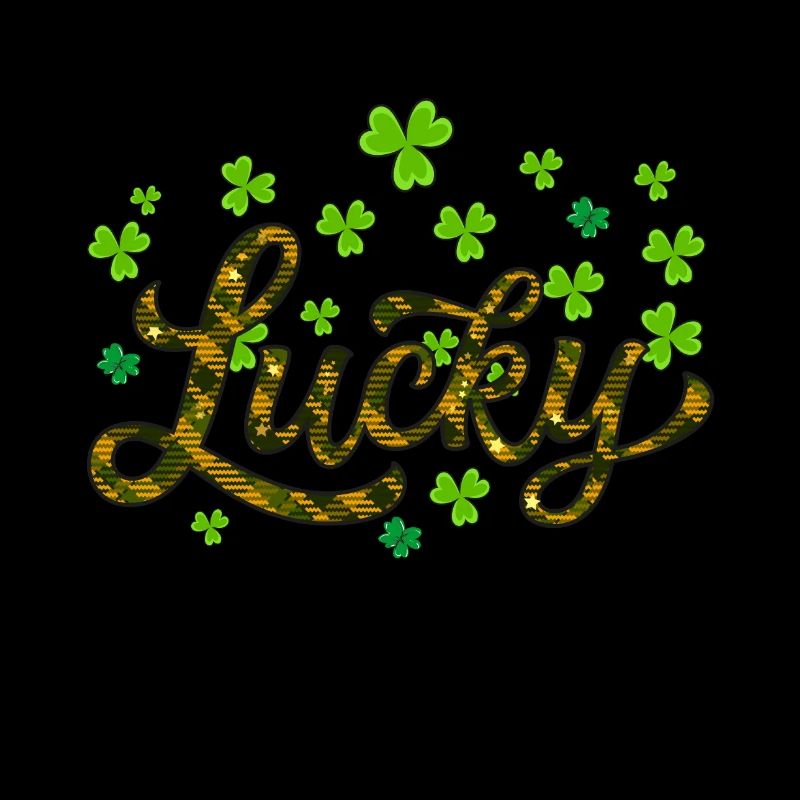 Lucky St Patricks Day, Leopard leaf clover