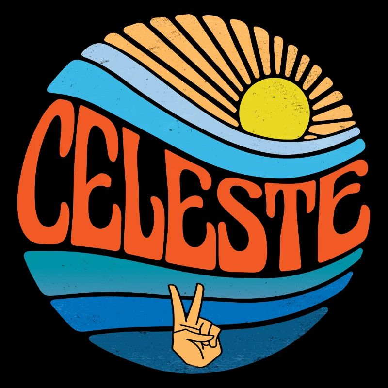 Celeste Shirt Vintage Sunset Celeste Groovy Tie