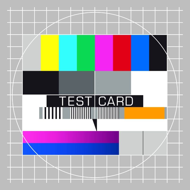 Test Image Television Screen Nostalgic Display