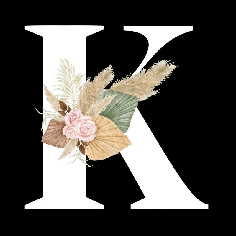 blumiger Buchstabe K