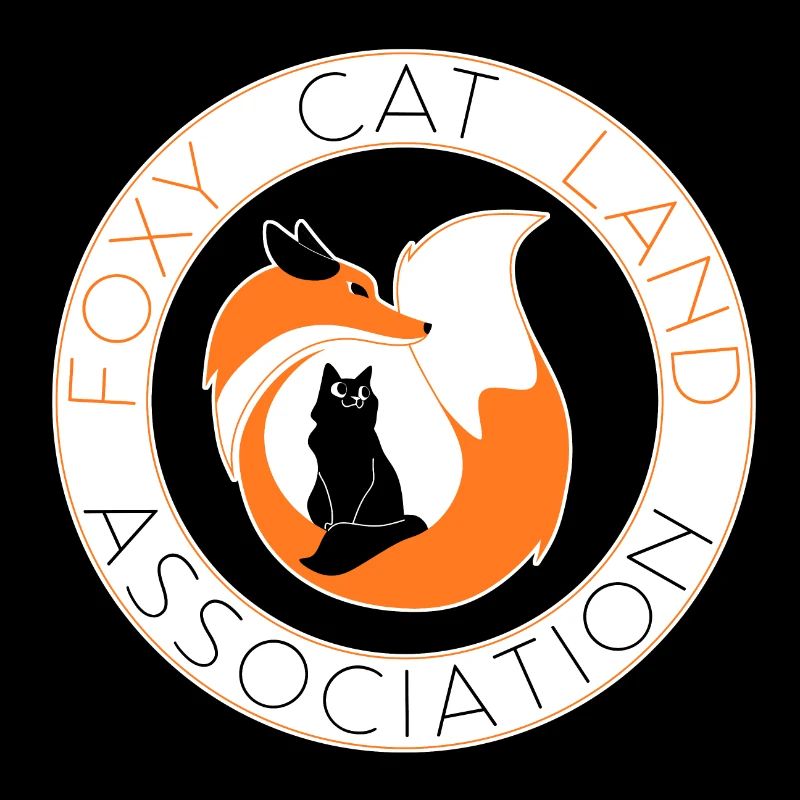 FOXY CAT LAND rond HD centre blanc