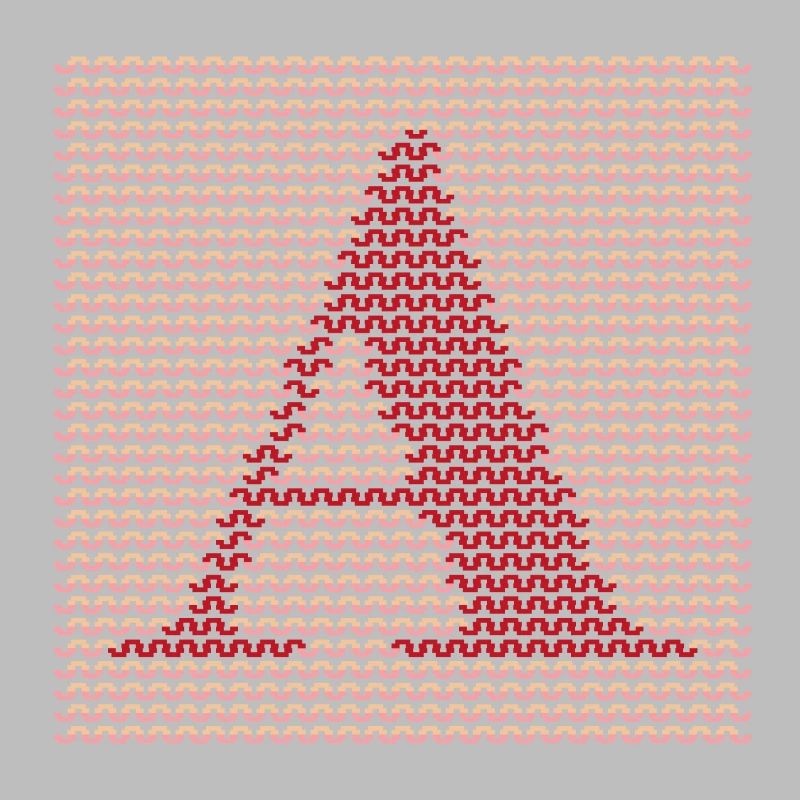 Garn Serif Buchstabe A Rot