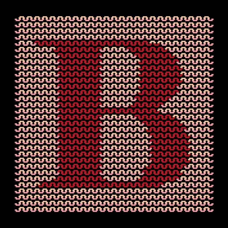 Garn Serif Buchstabe B Rot