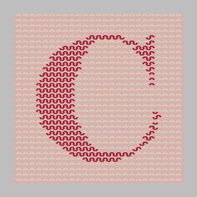 Garn Serif Buchstabe C Rot