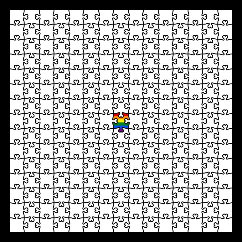 Regenbogenflagge Puzzleteil LGBTQ Geschenk