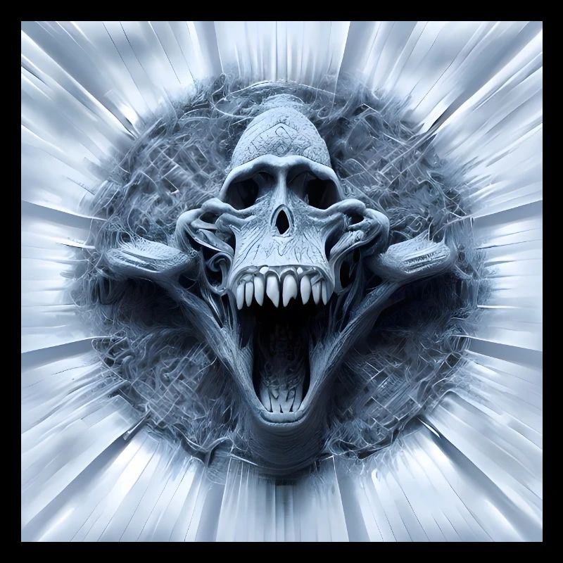 Affenschädel, Monkey Skull, Schädel, Digital Art