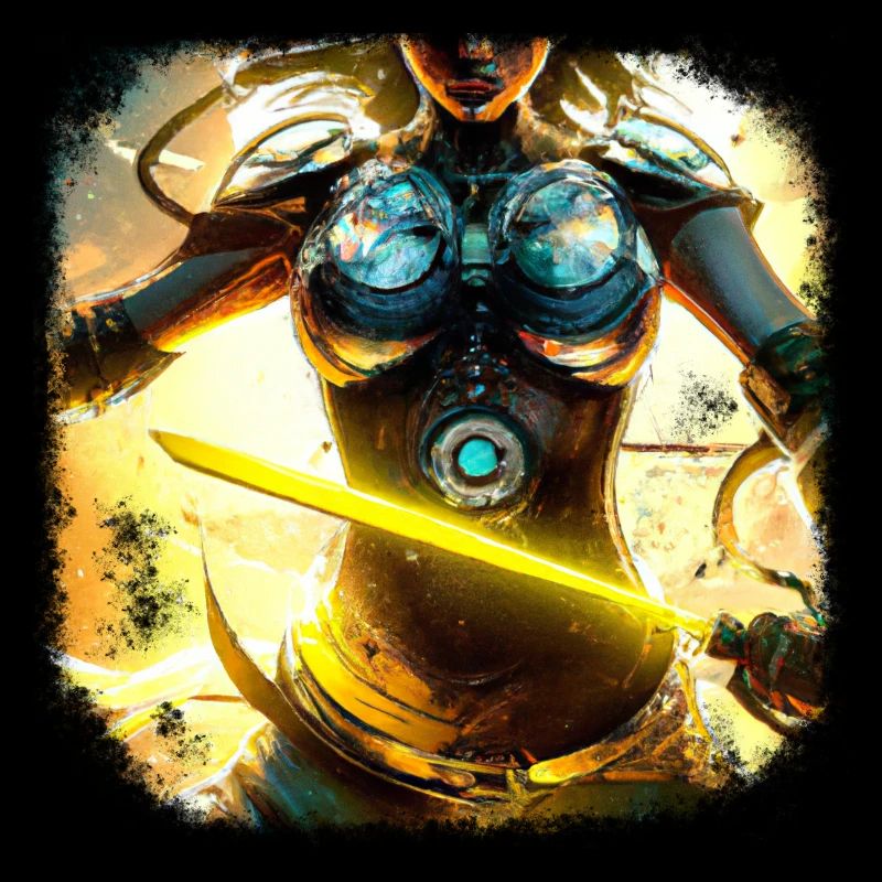 Héroïne de jeu avec épée