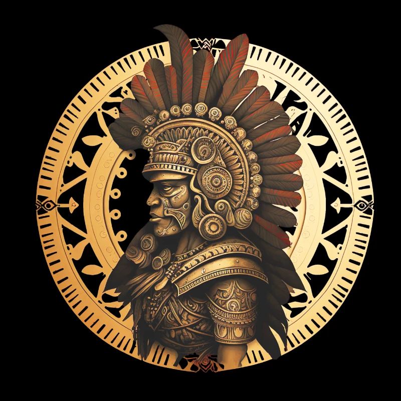 Aztec Warrior I Krieger Motiv Mann Geschenkidee