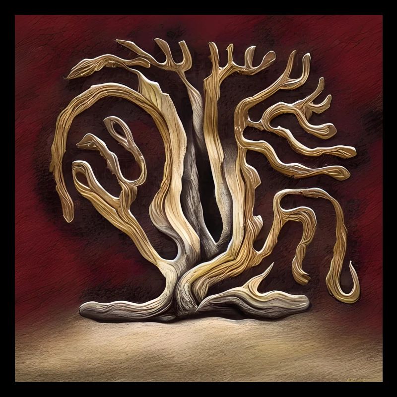 Alter Baum in Rot