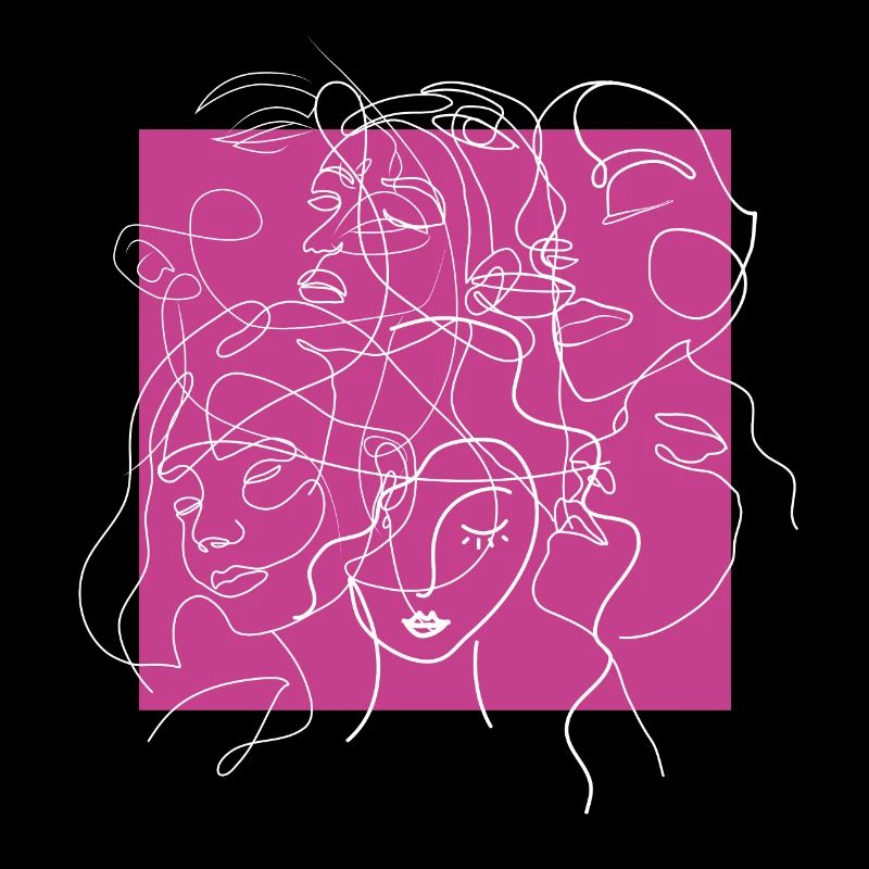 Gesichtslinie rosa
