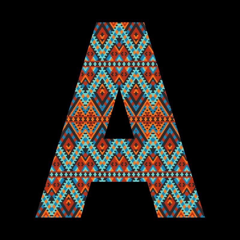 Lettre A- design boho