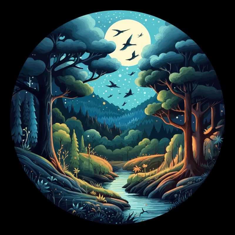Forêt la nuit