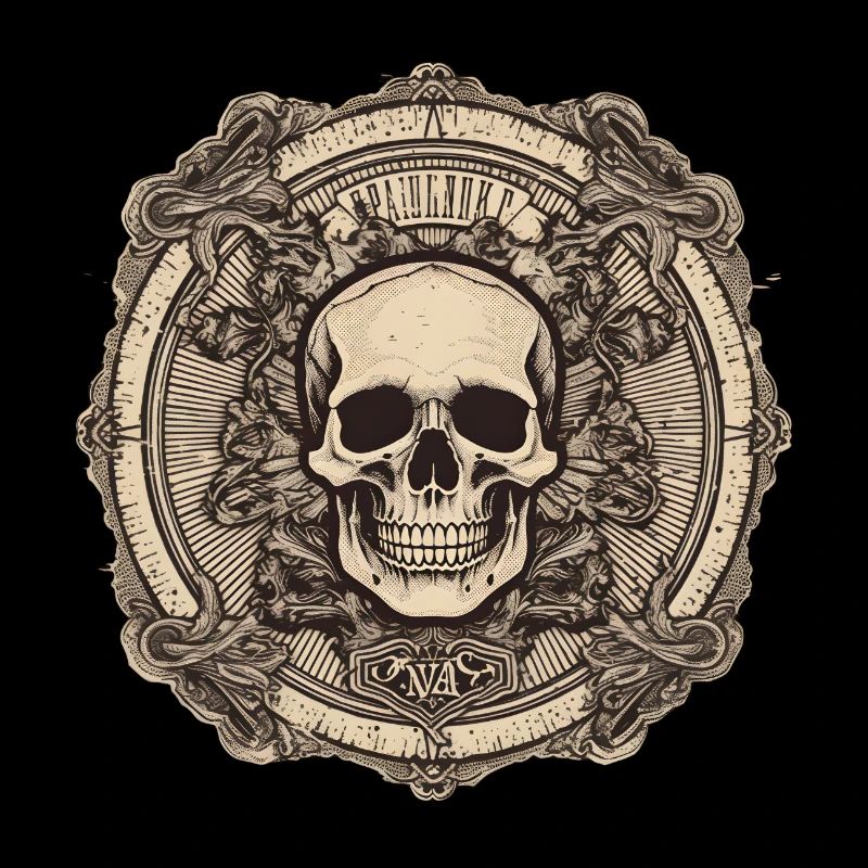 Dunkle Schädelwarnung