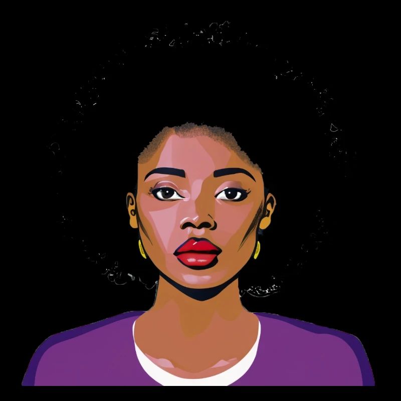 Femme avec afro