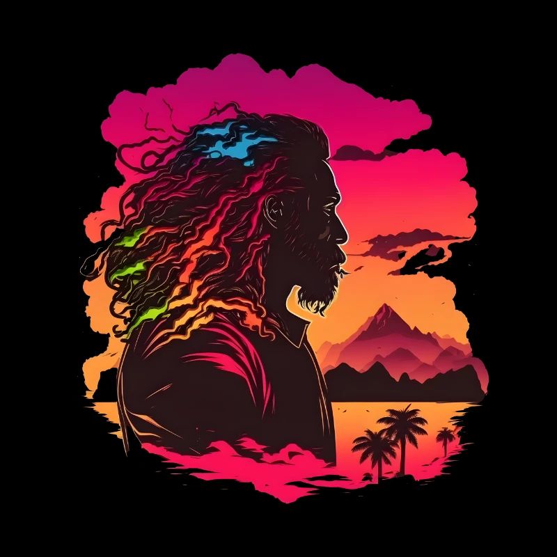Synthwave Rasta Man