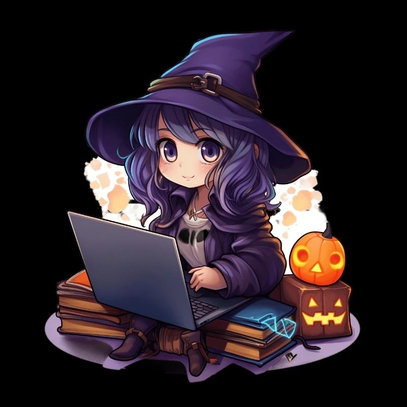 "Enchanting Witch Magic: Cartoonish Cutie!"