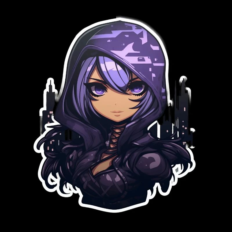 Cute Assassin Blending into Cartoons