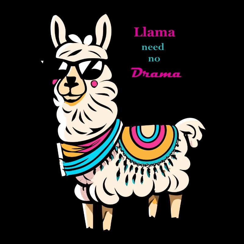 Llama need no Drama Geschenk