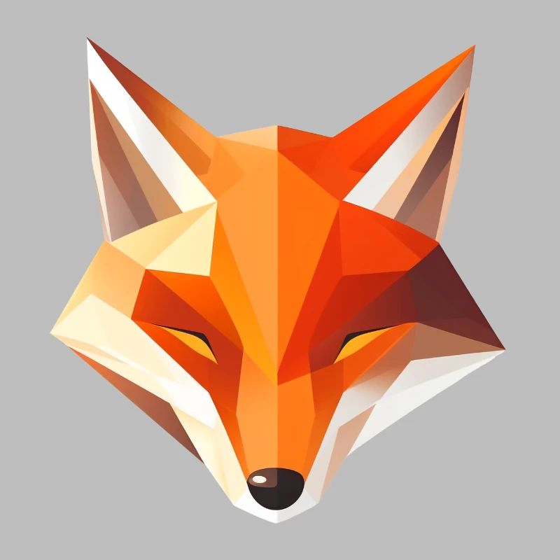 Fuchs Kopf Low Poly Logo Design
