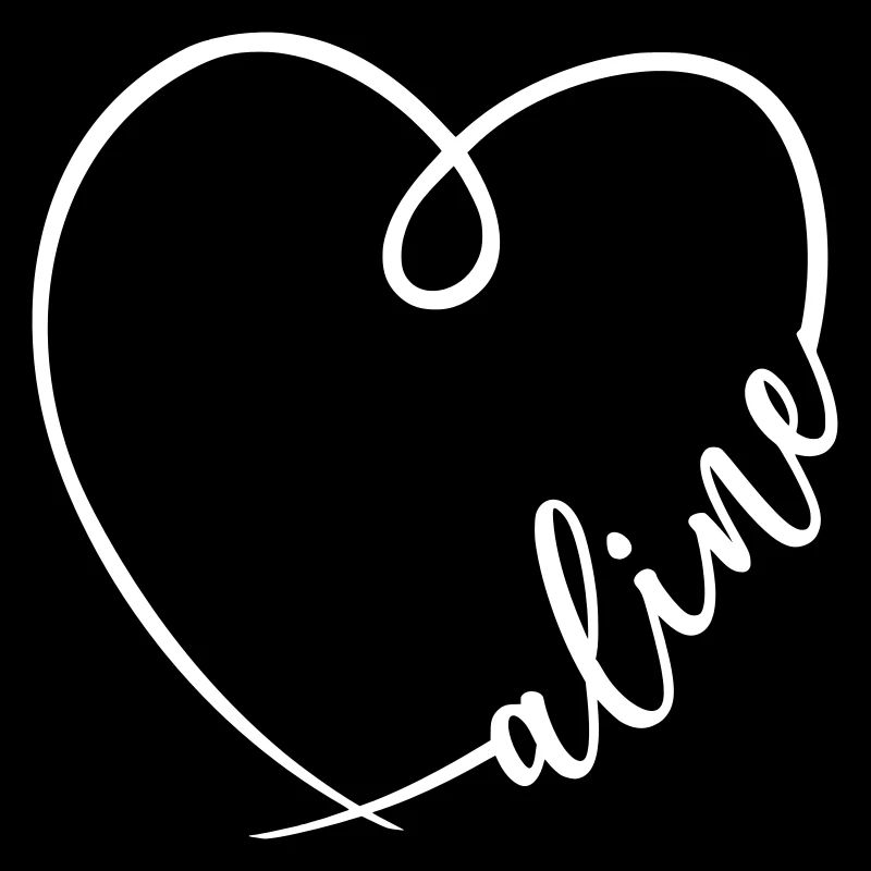 Aline Name Kalligrafie Herz