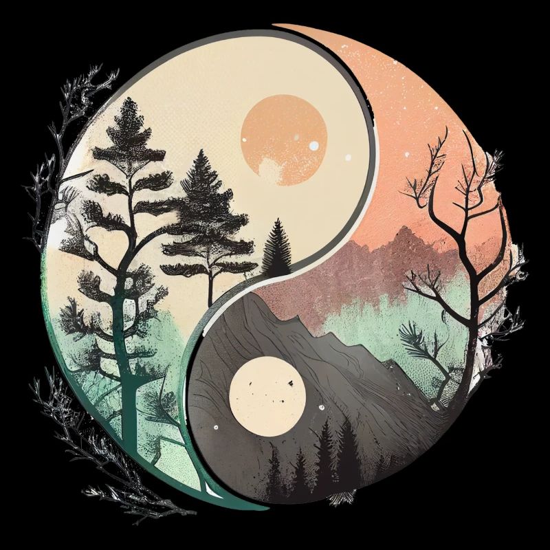 Ying Yang - Berge / Strand