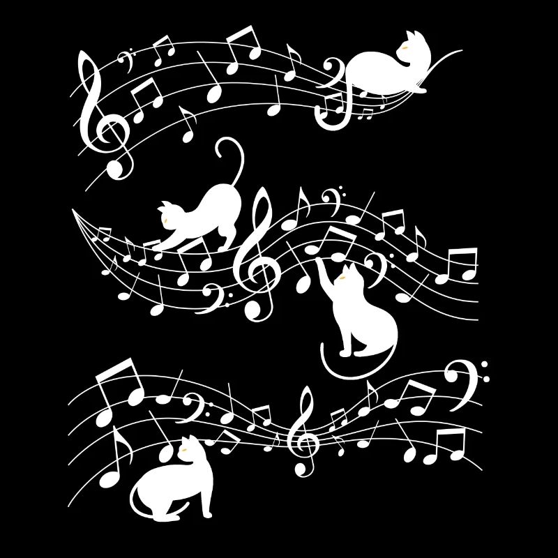 Note de musique et chat