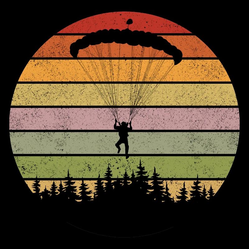 Fallschirmspringer Fallschirm Geschenk Retro