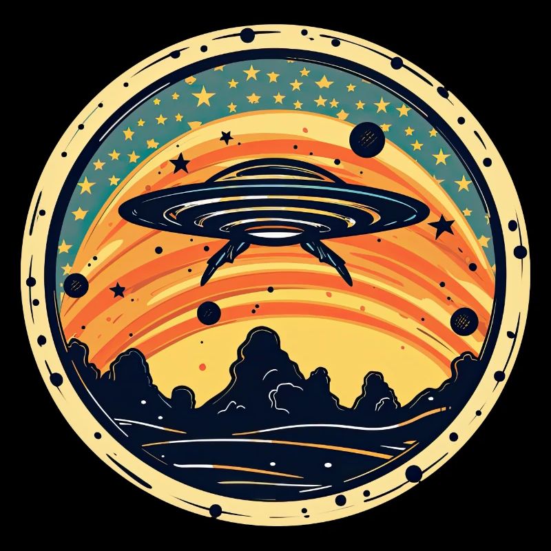 UFOs am Nachthimmel - Jackson Pollock-Stil